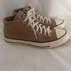 Converse All Star Maiden Street Taupe Brown Tan Mid Top Sz 7.5